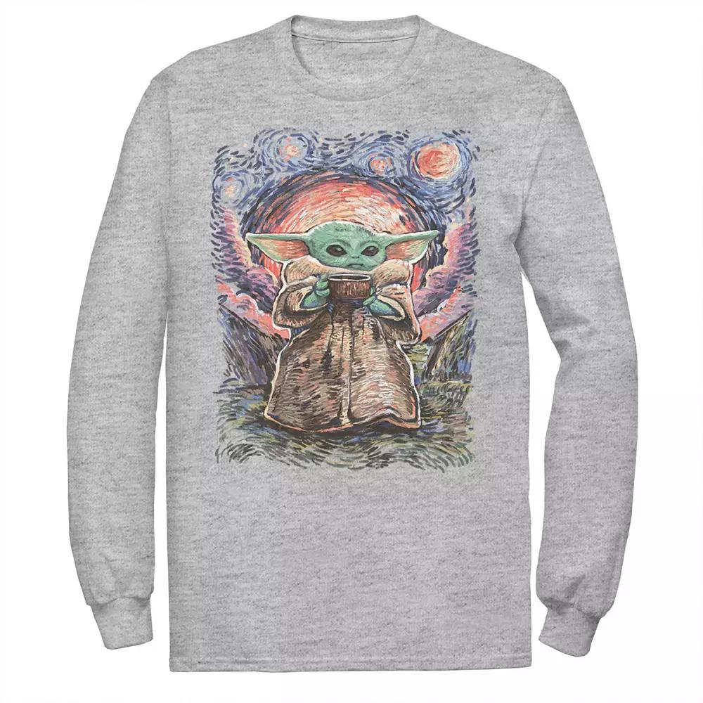 Big & Tall Star Wars The Child Starry Night Long Sleeve Tee, Men's,  Product Image