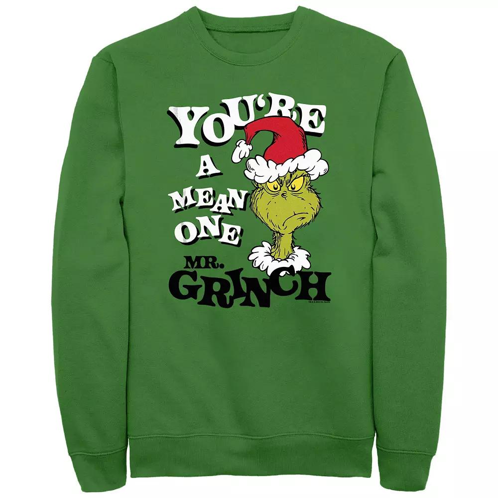 Men's Dr. Seuss You're A Mean One Mr. Grinch Fleece, Size: XL, Kelly Product Image