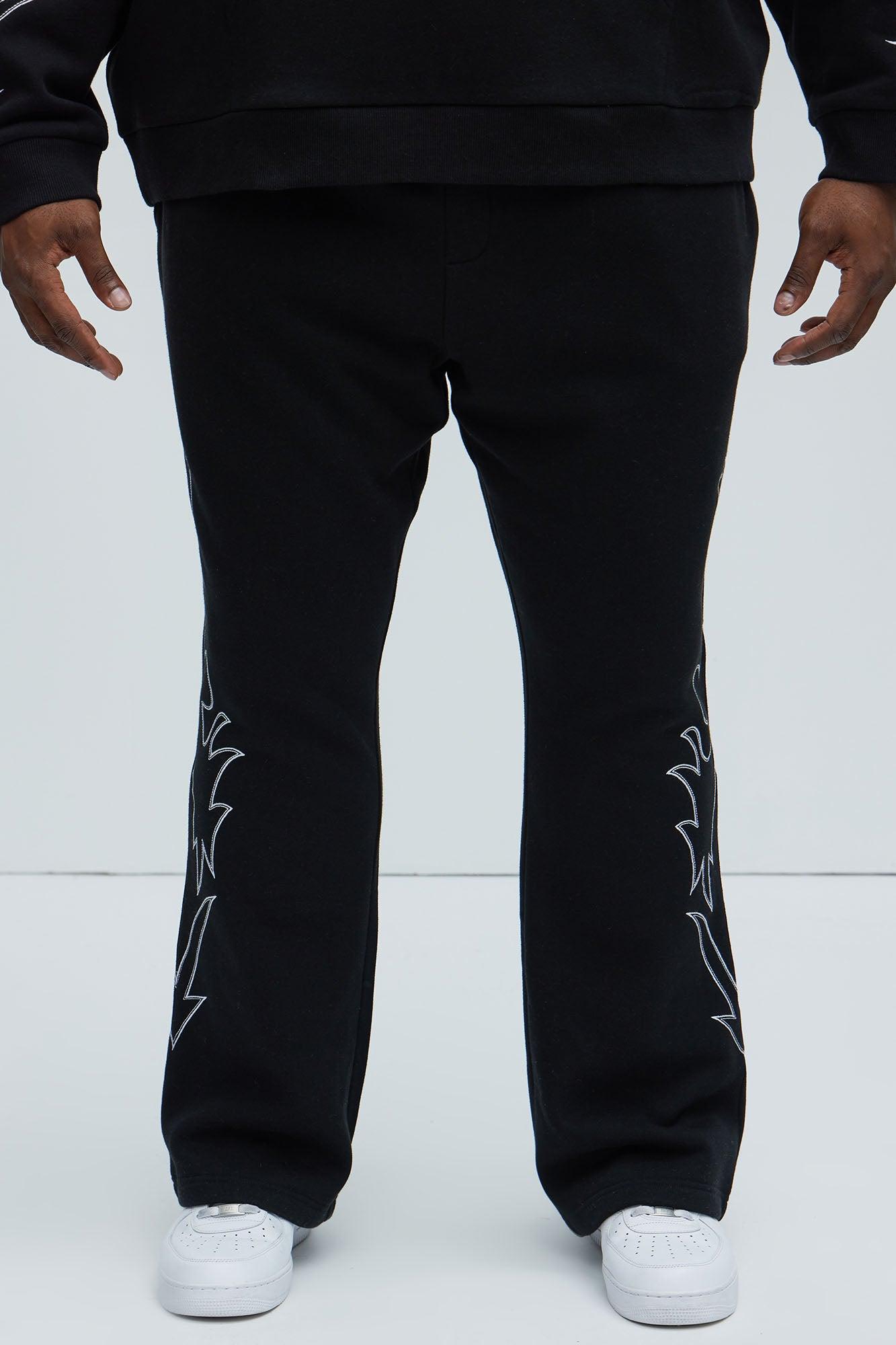 Tyson Western Skinny Flare Sweatpants - Black Product Image