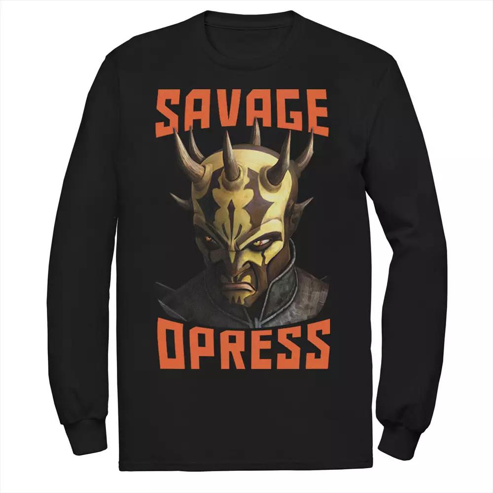 Men's Star Wars: Clone Wars Savage Opress Big Face Tee, Size: Small, Black Product Image