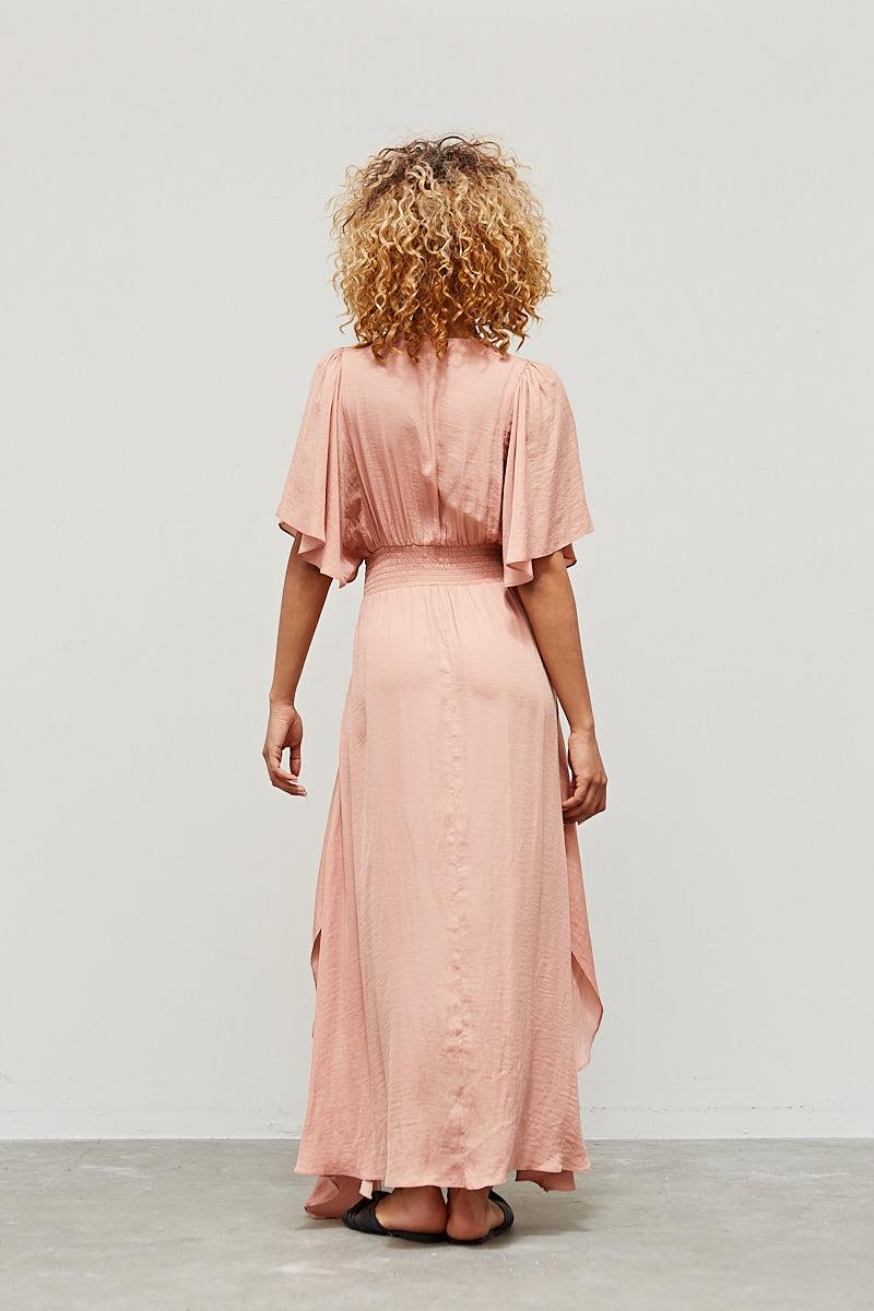 Pippa Satin Maxi Dress | Pink FINAL SALE Product Image