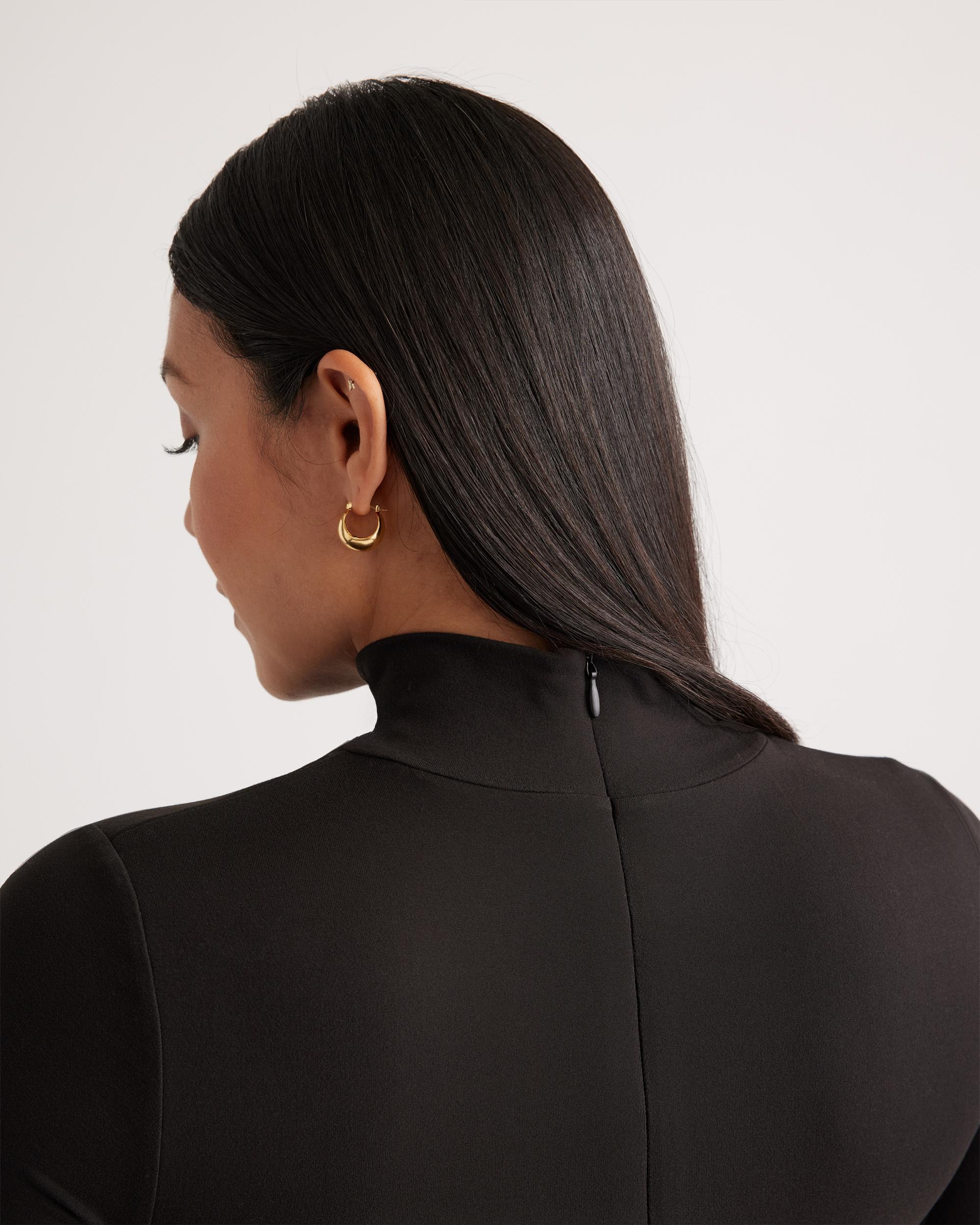 Quince | Women's Recycled Knit Maternity Mock Neck Maxi Dress Recycled Polyester Product Image