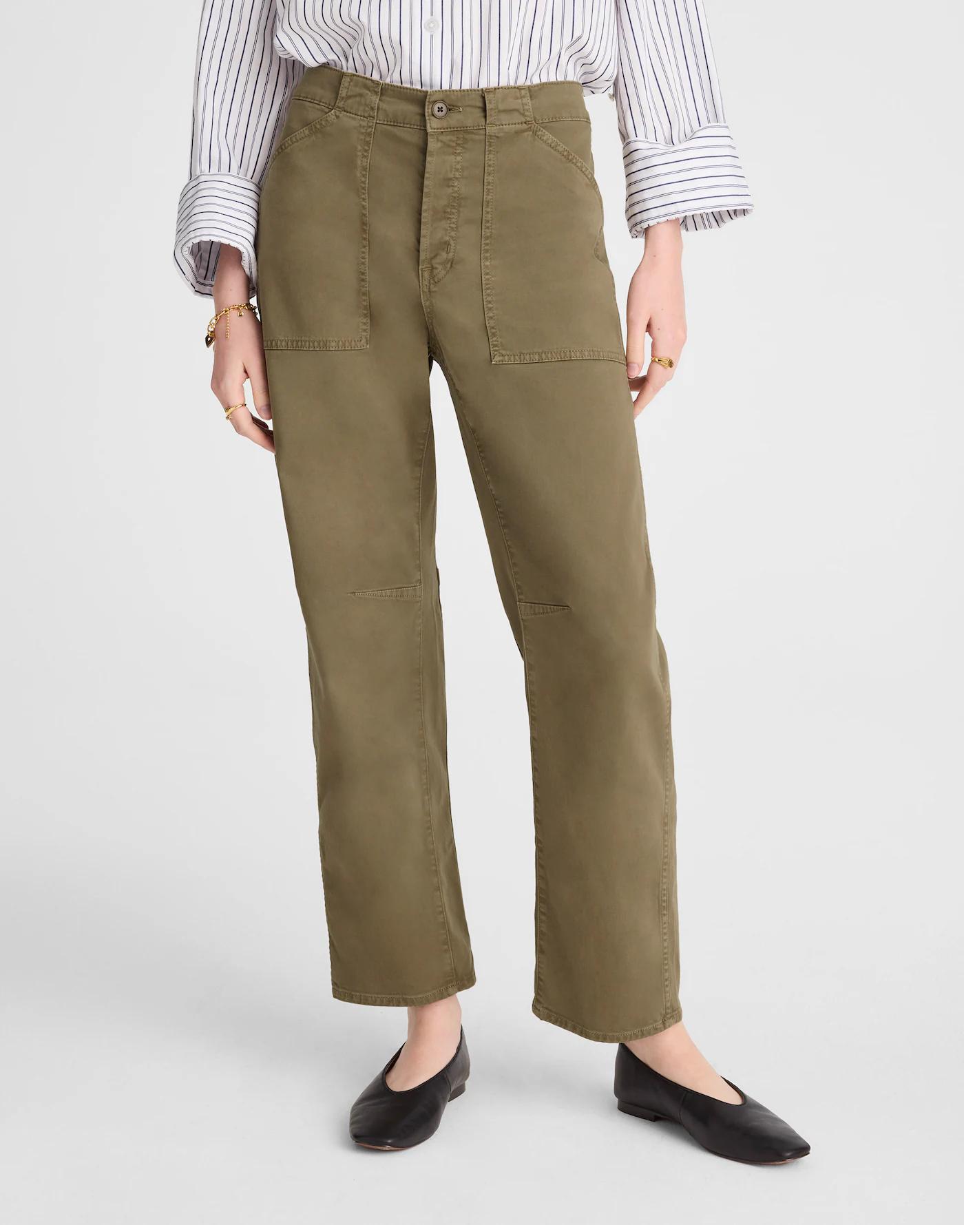 The Darted Barrel-Leg Utility Pant Product Image