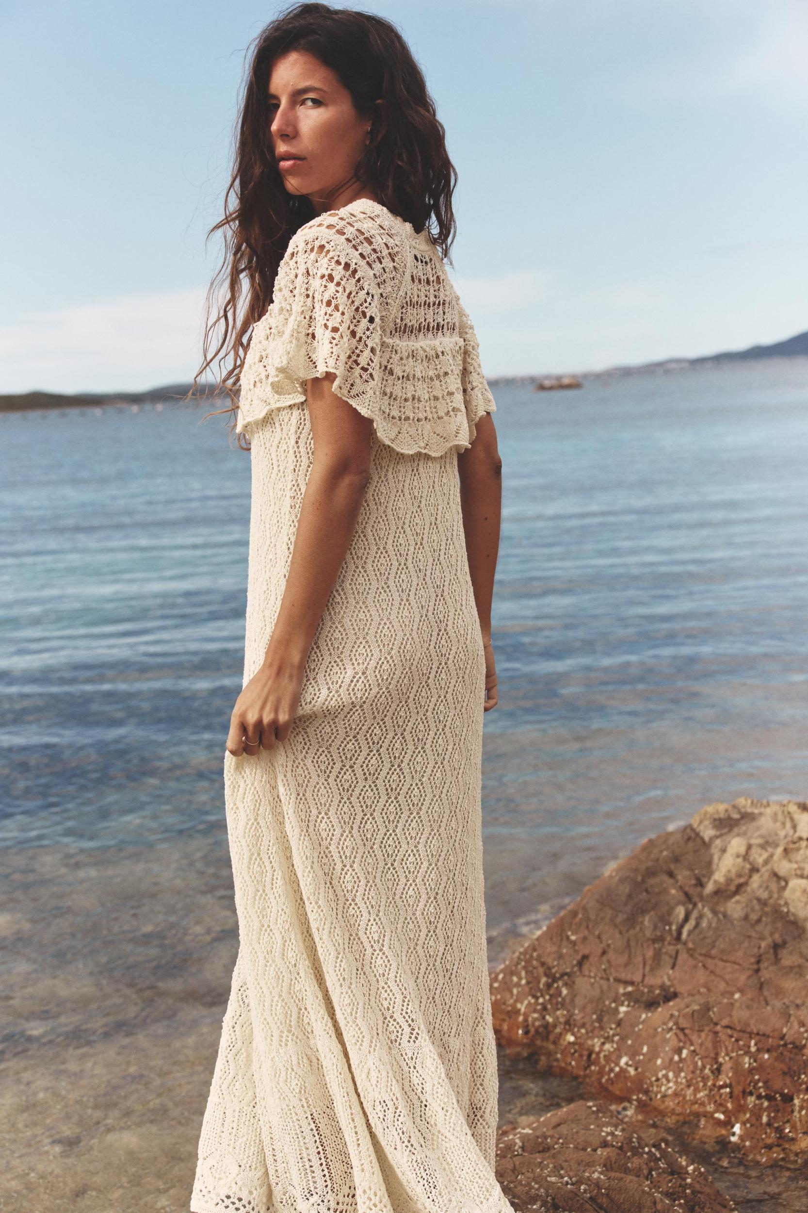 POINTELLE KNIT LONG DRESS Product Image
