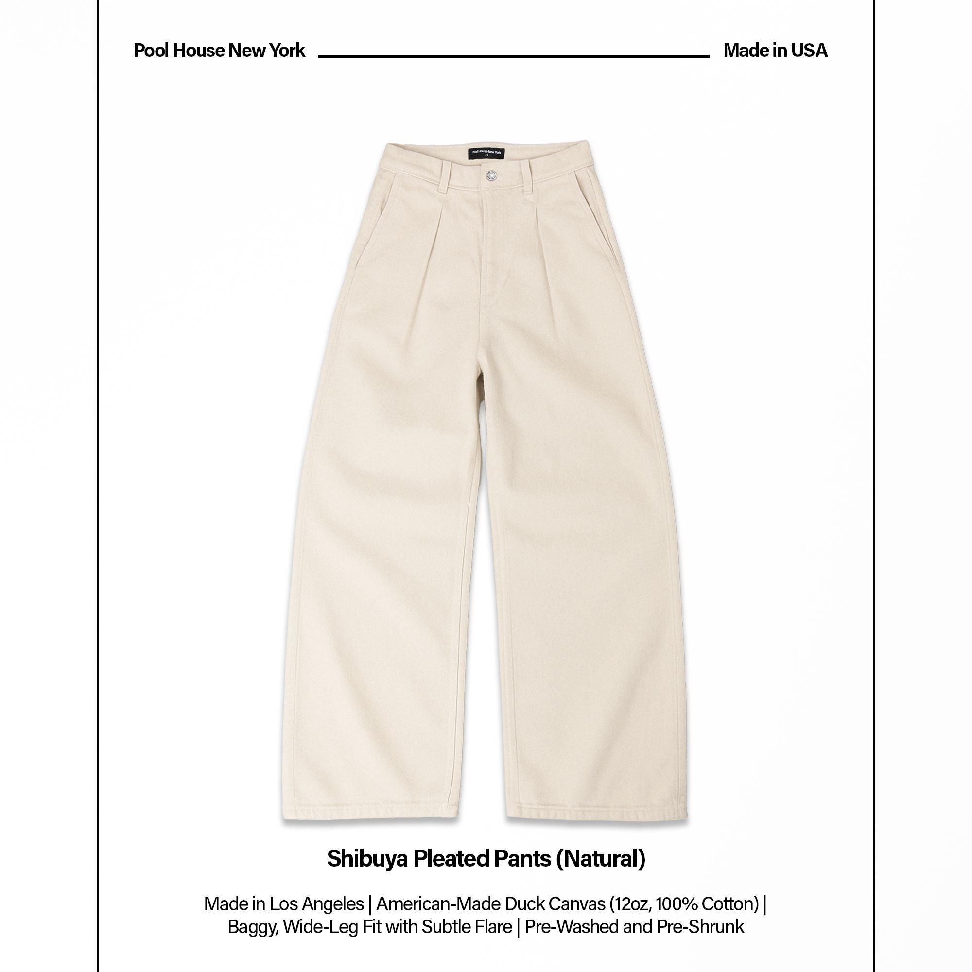 Shibuya Pleated Pants | Baggy, Wide-Leg Product Image