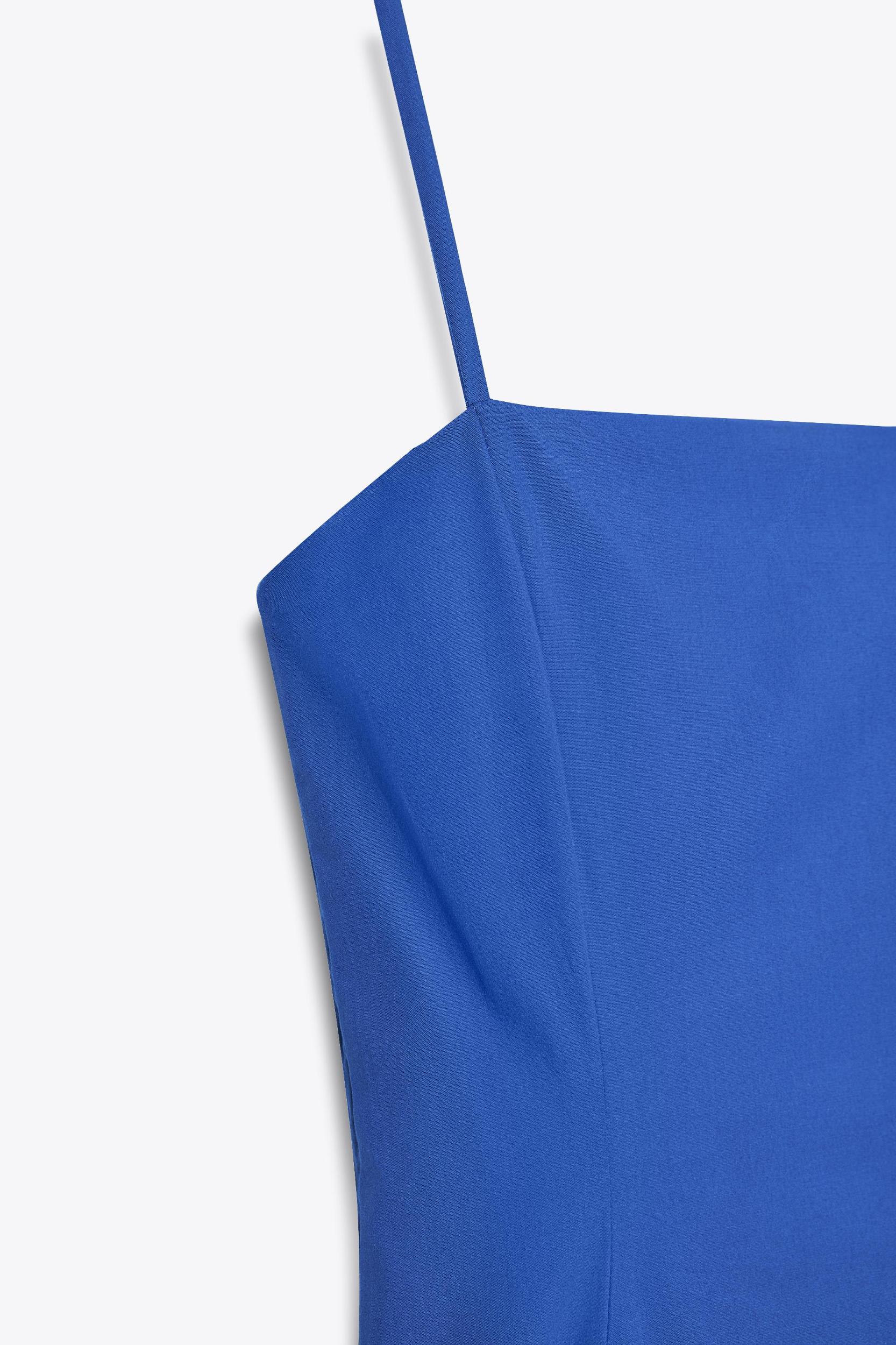 ASYMMETRIC POPLIN MIDI DRESS Product Image