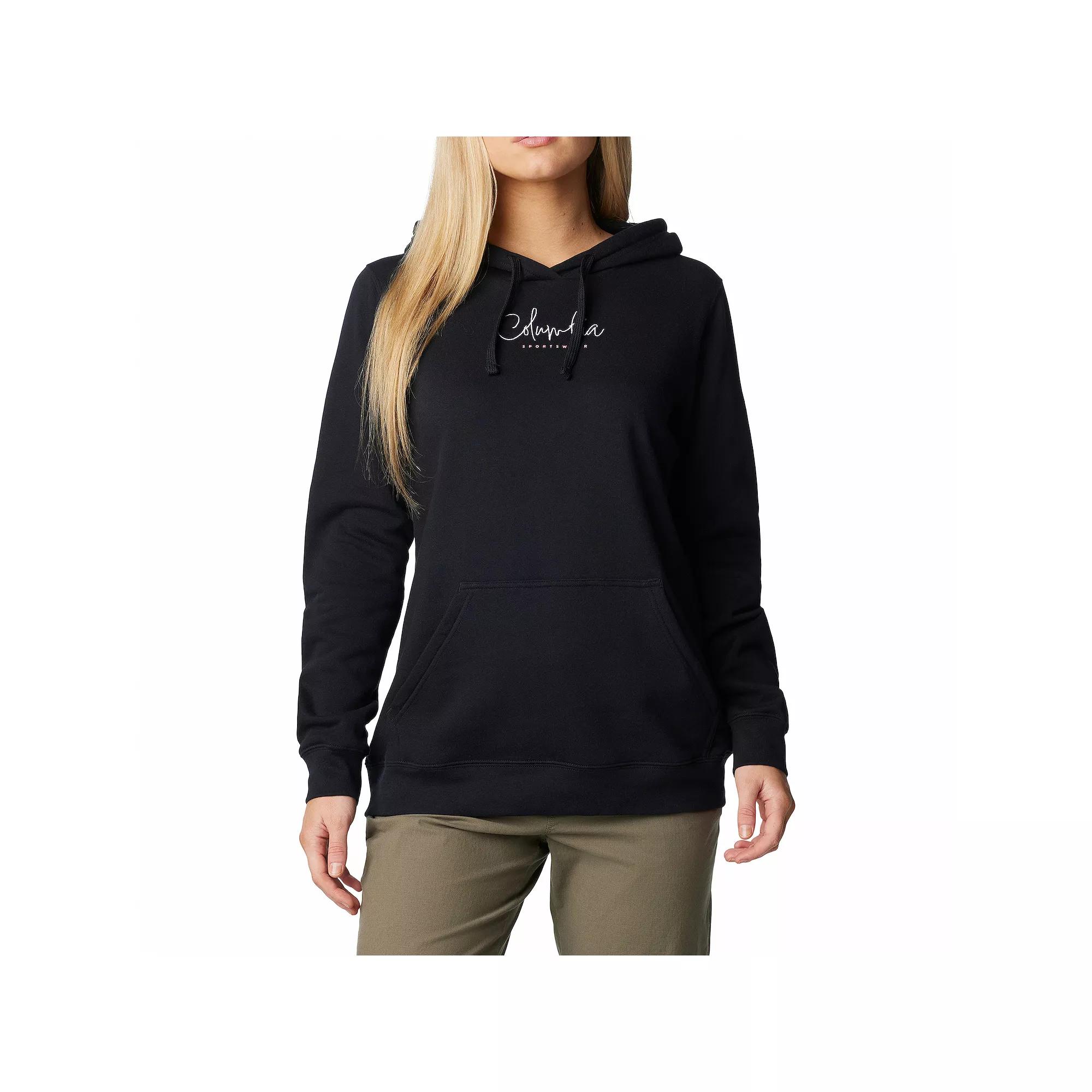 Women's Columbia Trek Graphic Pullover Hoodie, Size: Large, Black Product Image