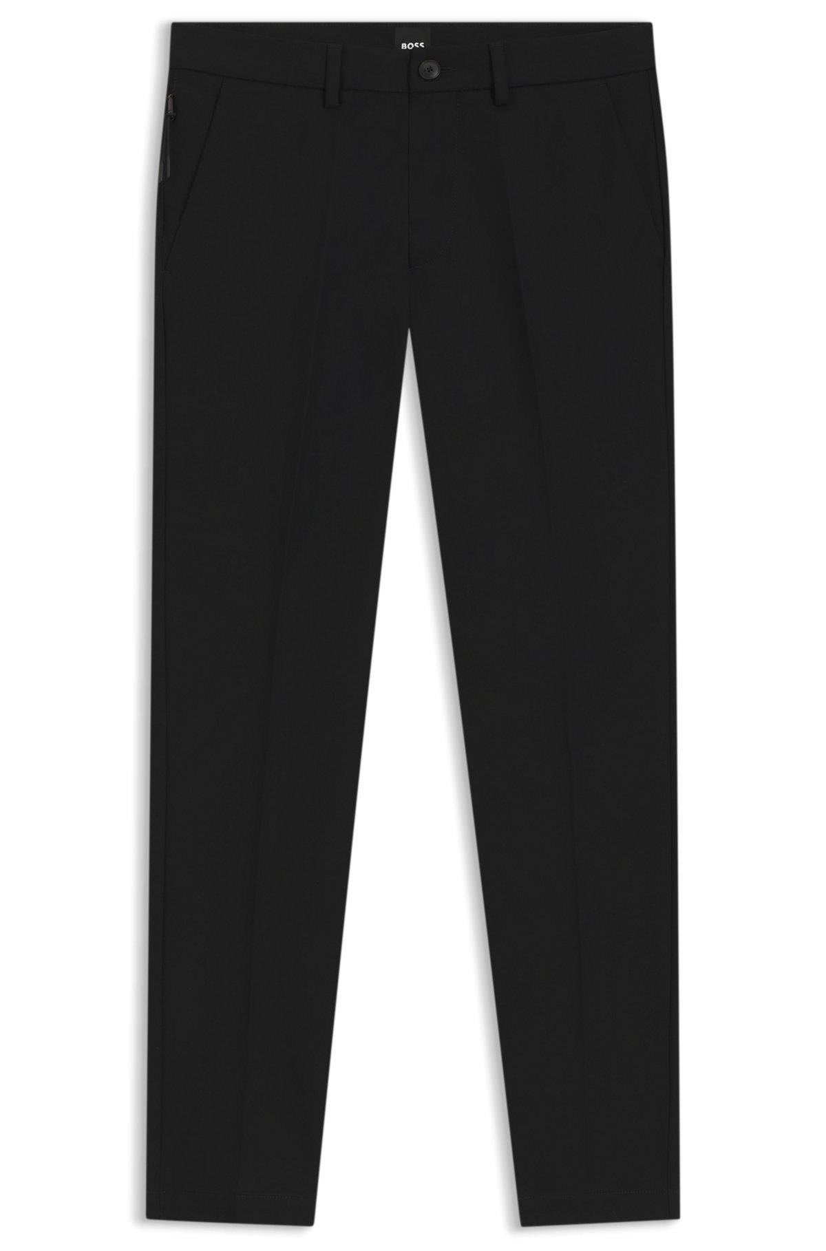 BOSS - Slim-fit pants in a stretch-cotton - Black Product Image