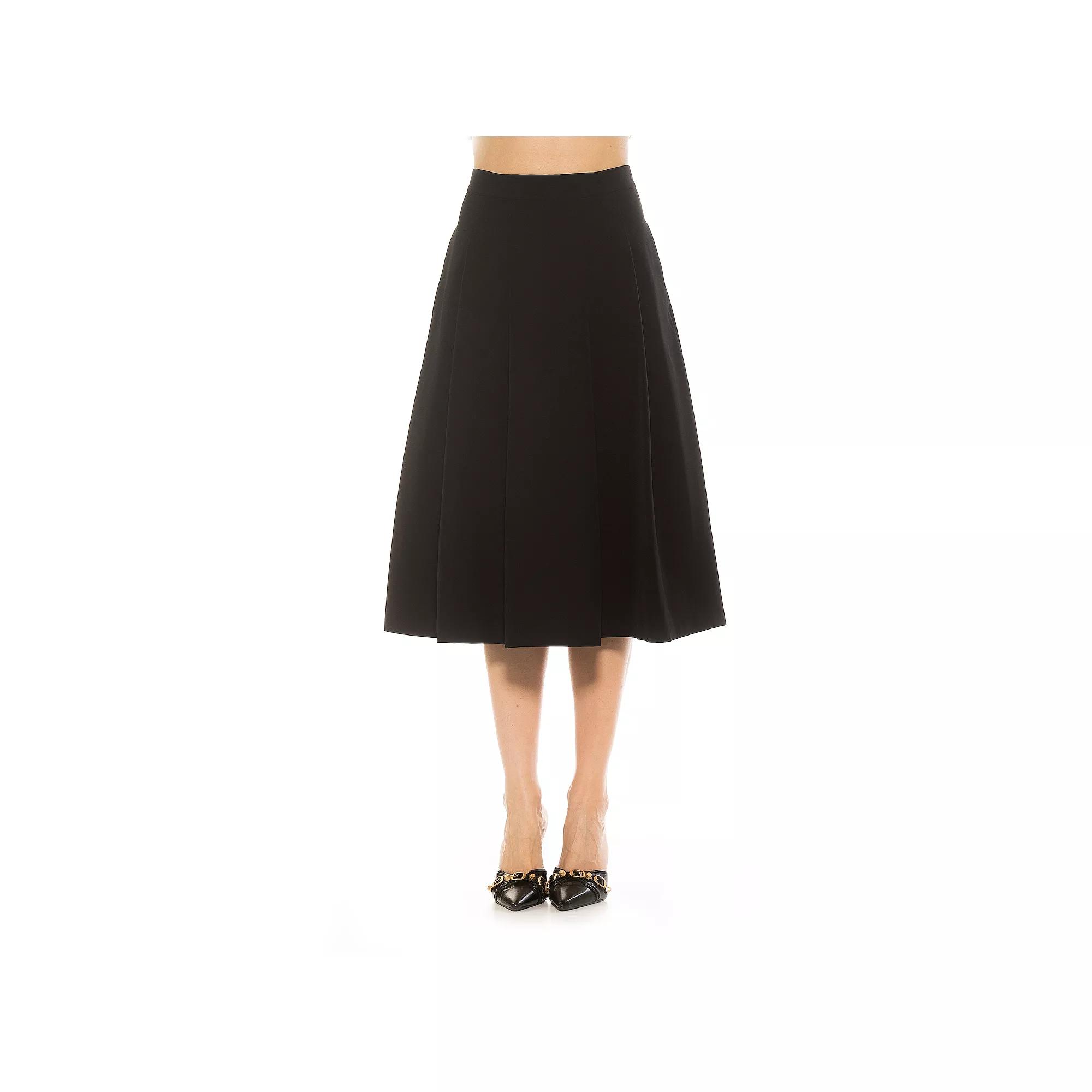 Women's ALEXIA ADMOR Illia Pleated Midi Skirt,  Product Image