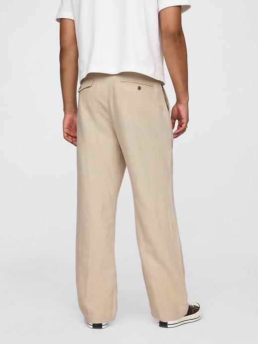 Linen-Cotton '90s Loose Pleated Khakis Product Image