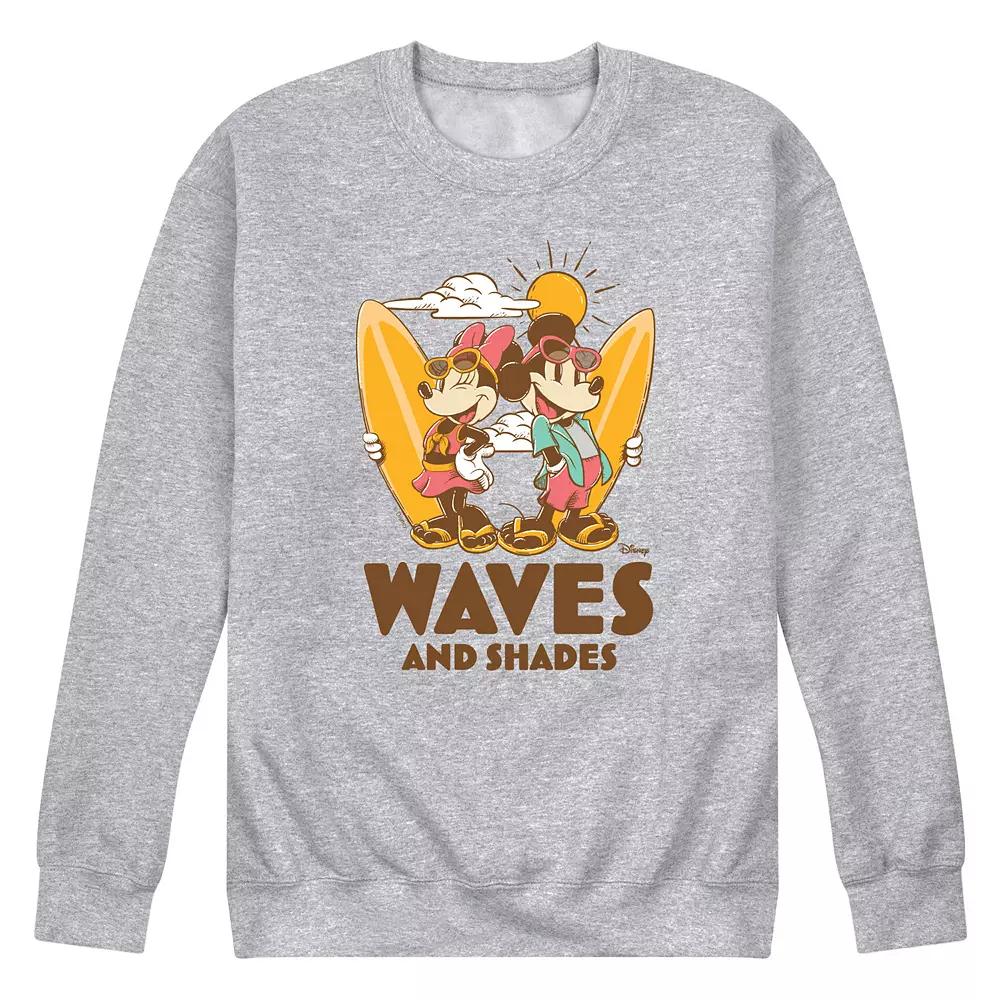 Disney's Mickey & Minnie Mouse Men's Waves And Shades Fleece Sweatshirt,  Product Image