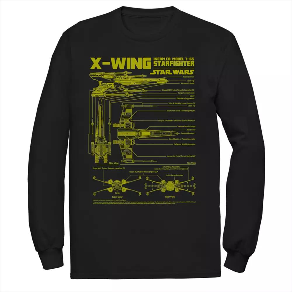 Men's Star Wars X-Wing Schematics Tee,  Product Image