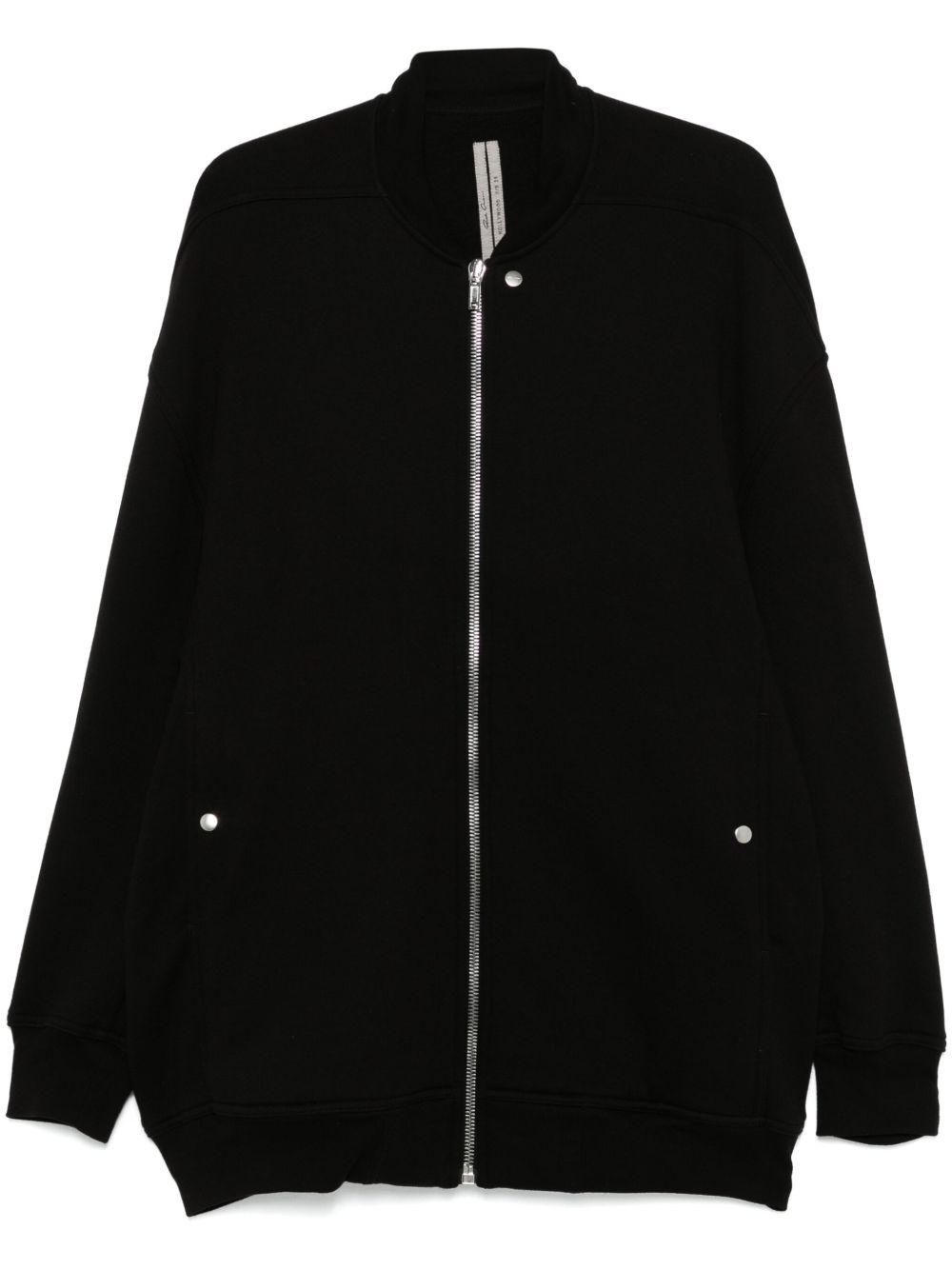 RICK OWENS Black Hollywood Jumbo Flight Bomber Jacket In 09 Black Product Image