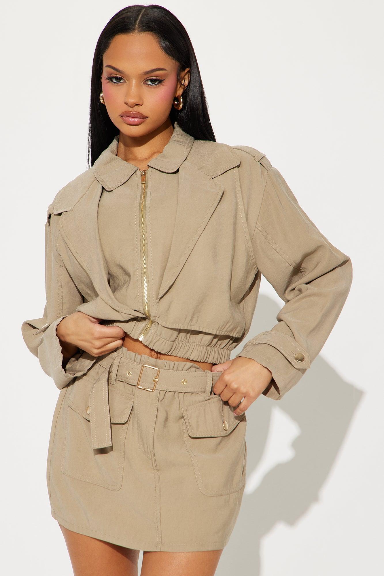 Safari Vibe Skirt Set - Khaki Product Image