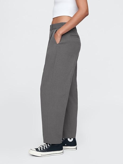 365 High Rise Brushed Twill Pleated Taper Trousers Product Image