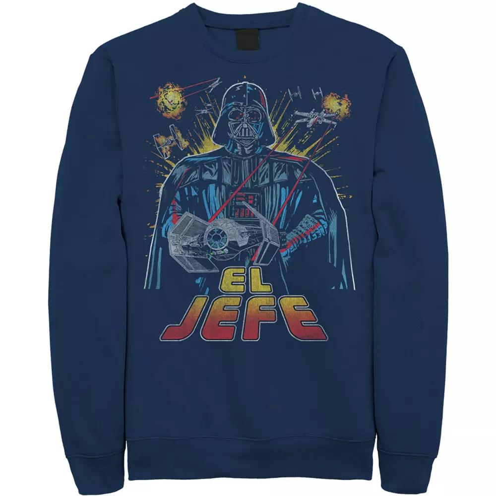 Men's Star Wars Darth Vader El Jefe Comic Style Portrait Fleece Sweatshirt,  Product Image