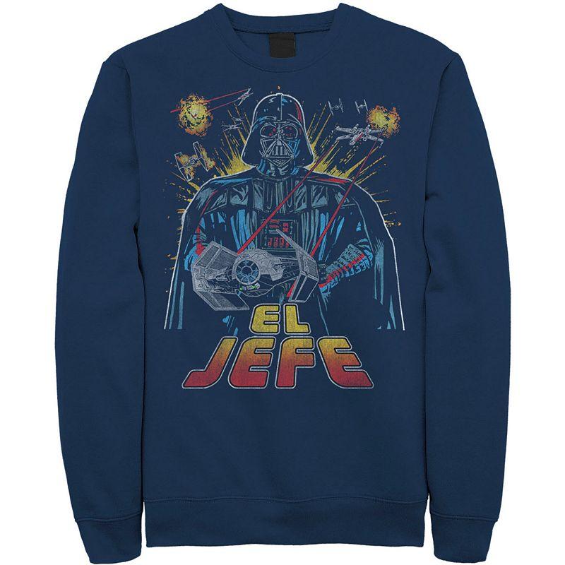 Men's Star Wars Darth Vader El Jefe Comic Style Portrait Fleece Sweatshirt,  Product Image