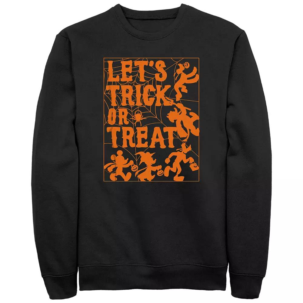 Disney's Mickey Mouse Men's Halloween Let's Trick Or Treat Silhouette Fleece,  Product Image