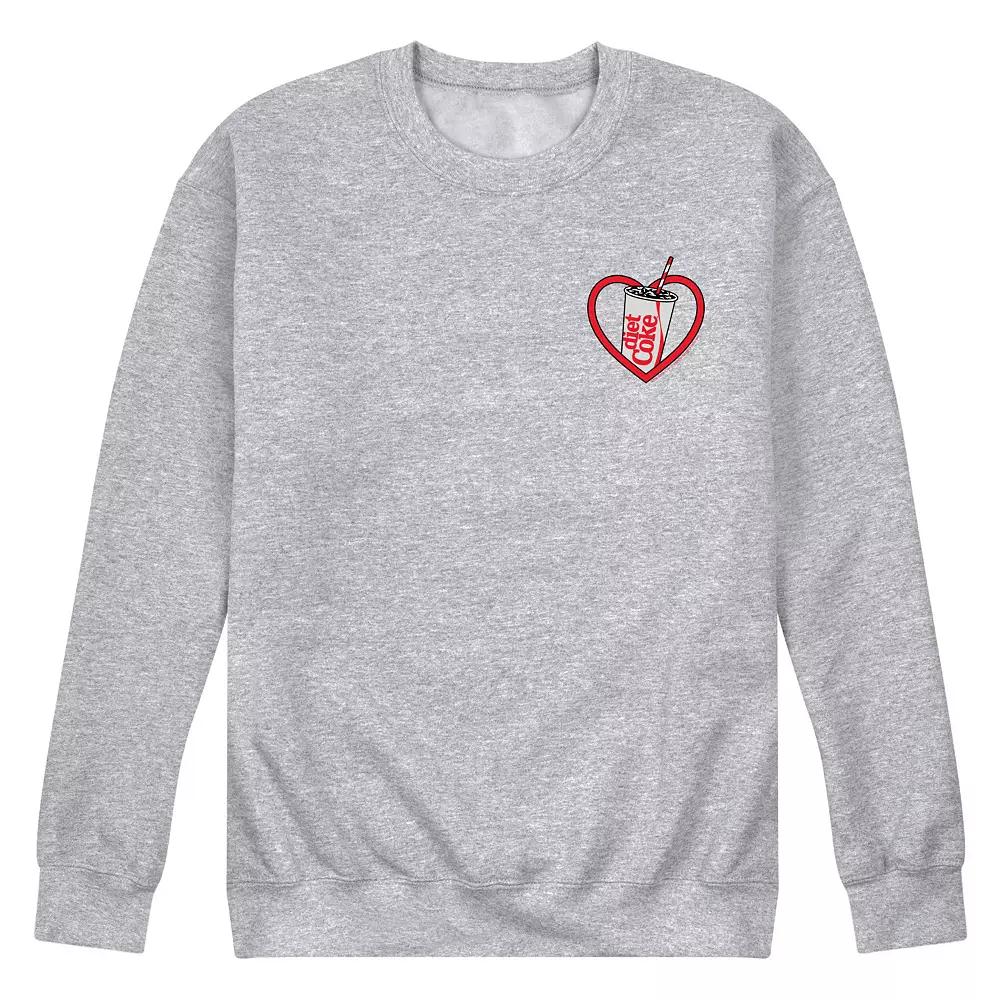 Men's Diet Coke Heart Fleece Sweatshirt,  Product Image