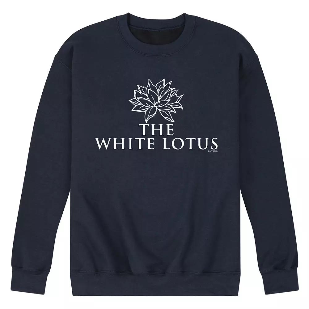 Men's White Lotus Logo Fleece Sweatshirt,  Product Image