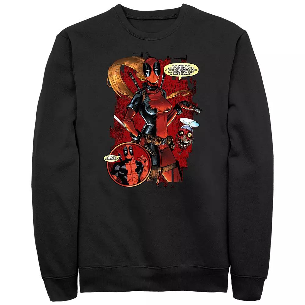 Big & Tall Marvel Deadpool Lady Deadpool How Dare You Graphic Fleece, Men's, Size: 3XL Tall, Black Product Image