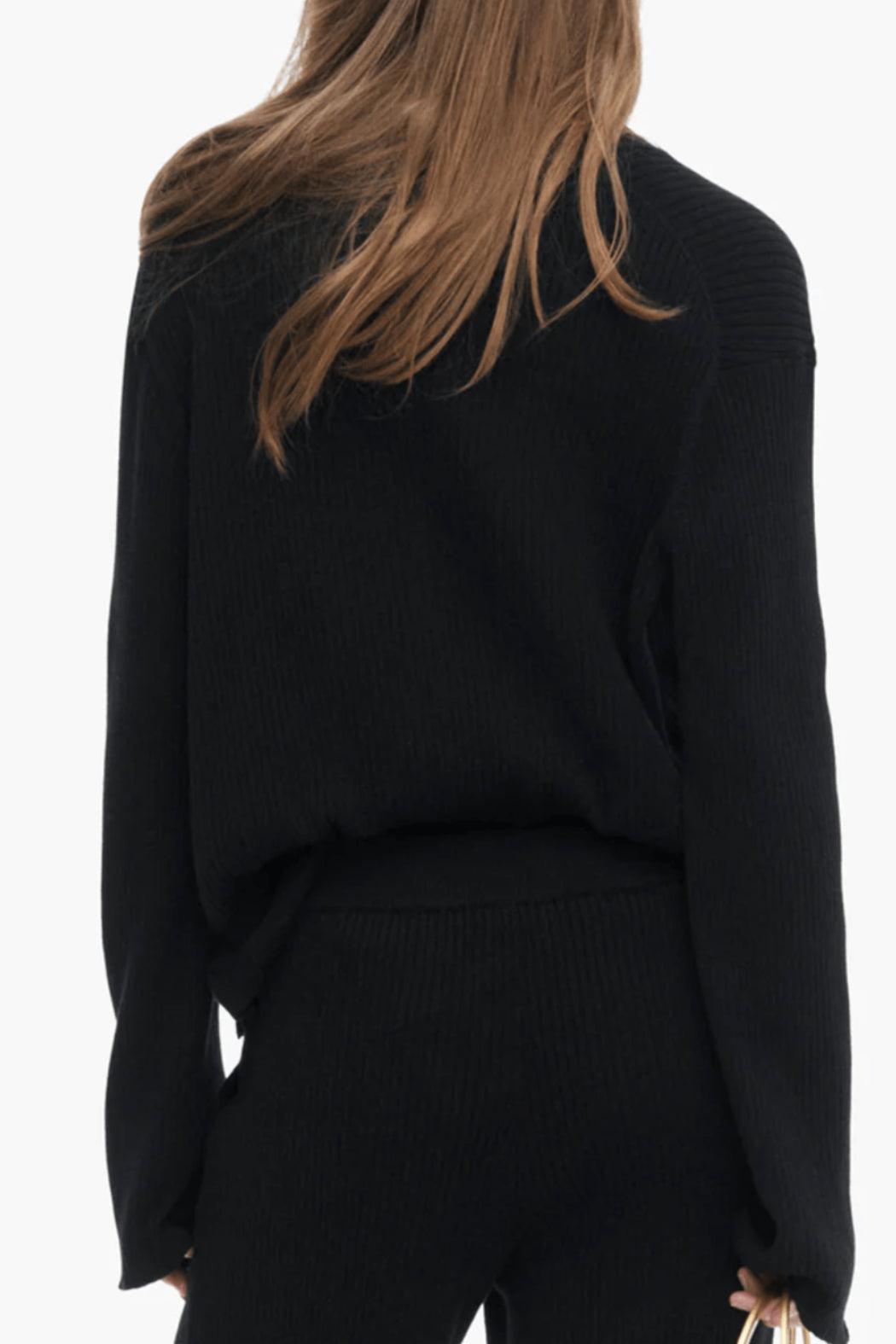 Ribbed Long-Sleeve Cardigan Product Image