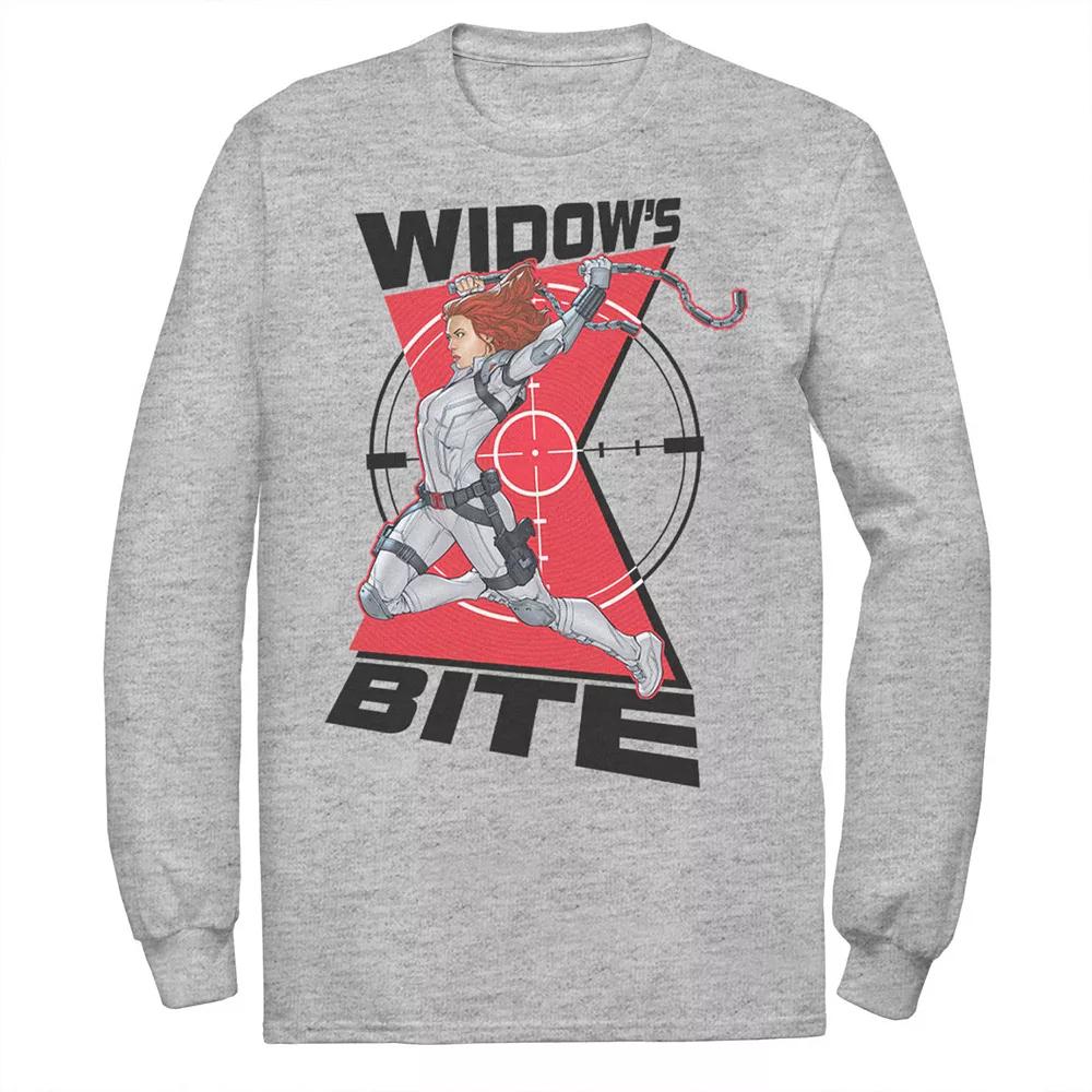 Men's Marvel Black Widow Animated Action Pose Tee, Size: XL, Athletic Grey Product Image