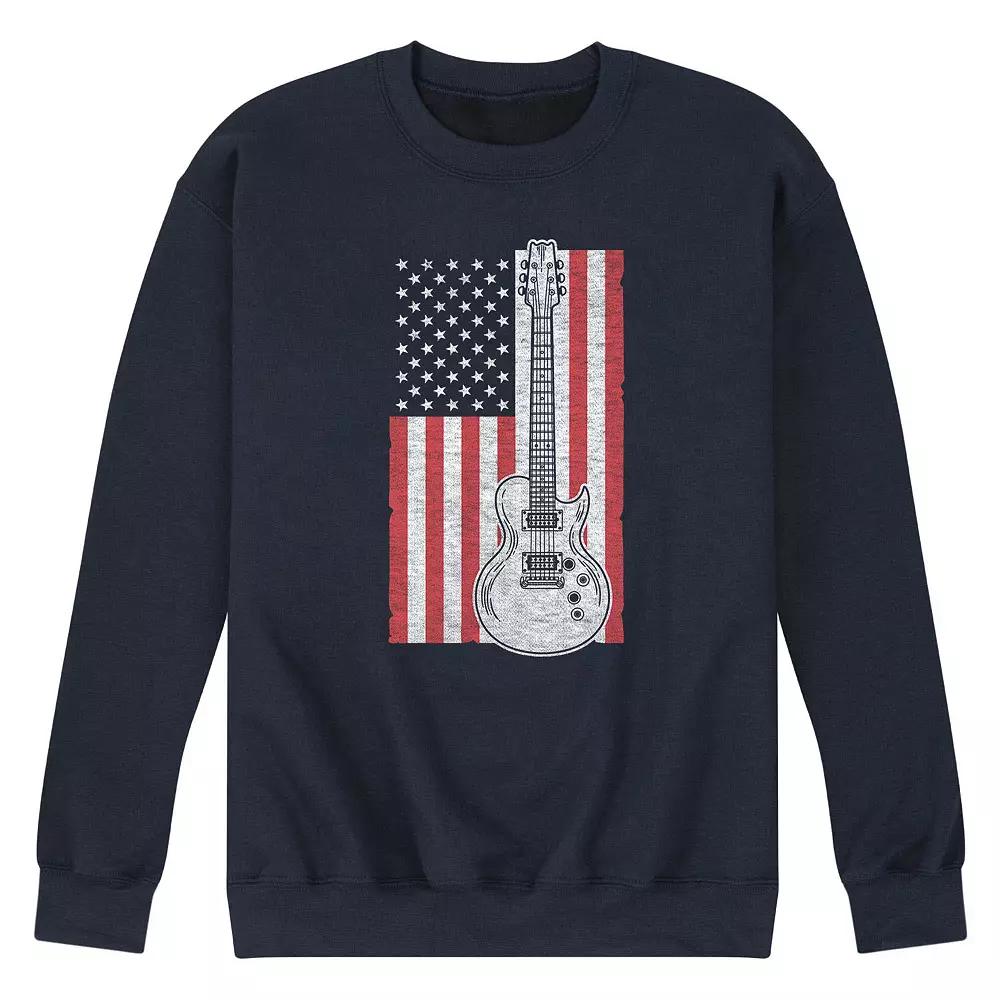 Men's USA Flag Guitar Graphic Fleece,  Product Image