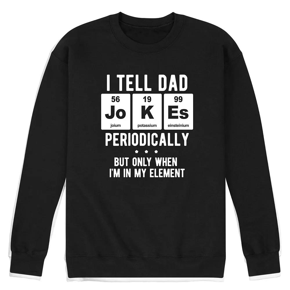 Men's Dad Jokes Periodically Graphic Fleece Sweatshirt,  Product Image