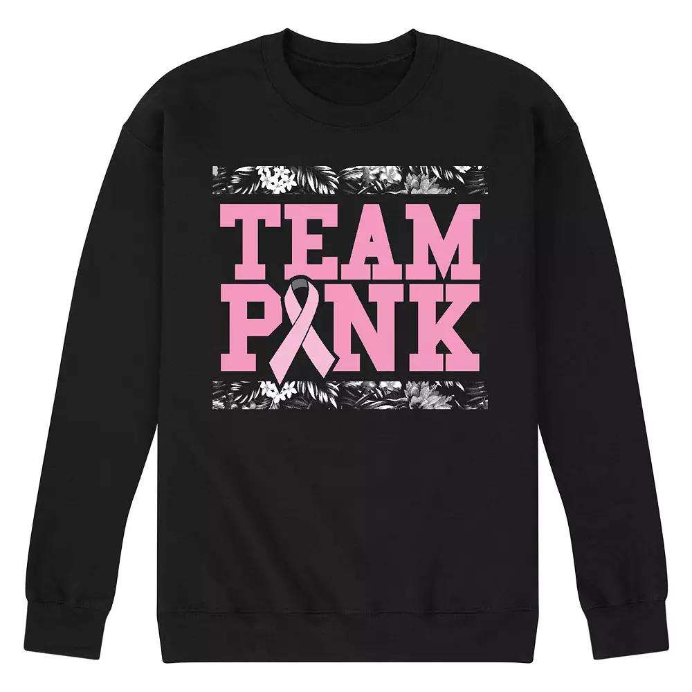 Men's Team Pink Fleece Sweatshirt,  Product Image