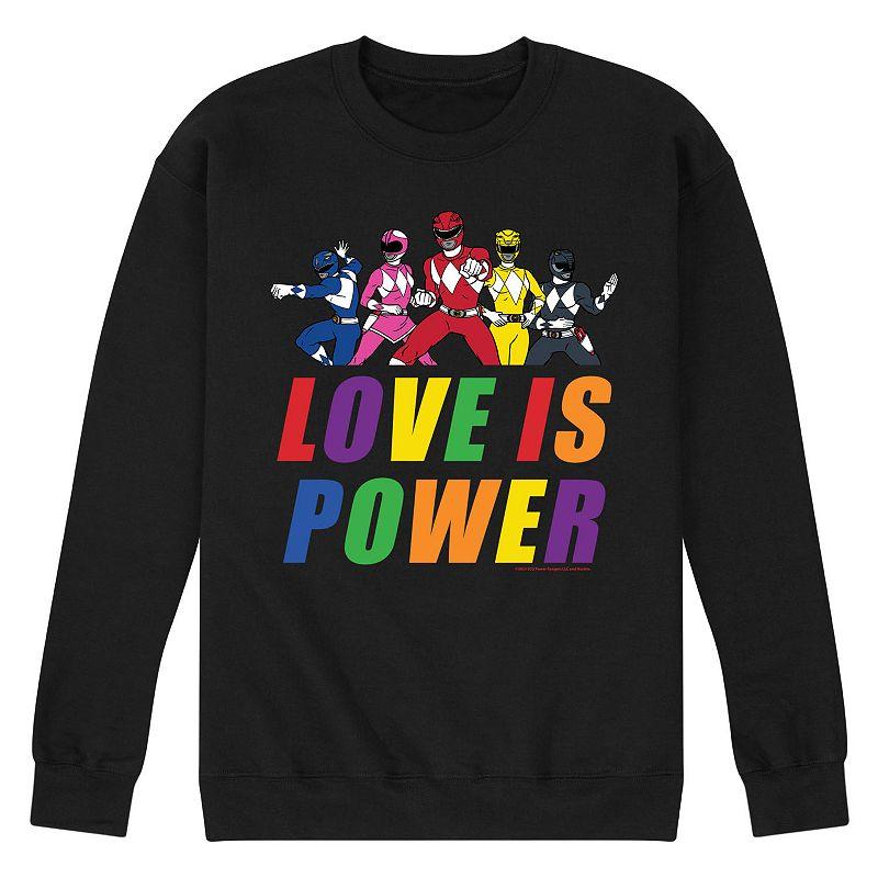 Mens Power Rangers Love Is Power Fleece Sweatshirt Product Image