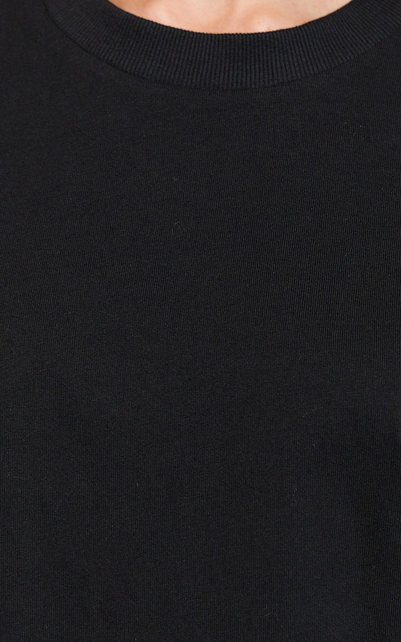 Prizza Top - Longline Boyfriend Tee Top in Black Product Image