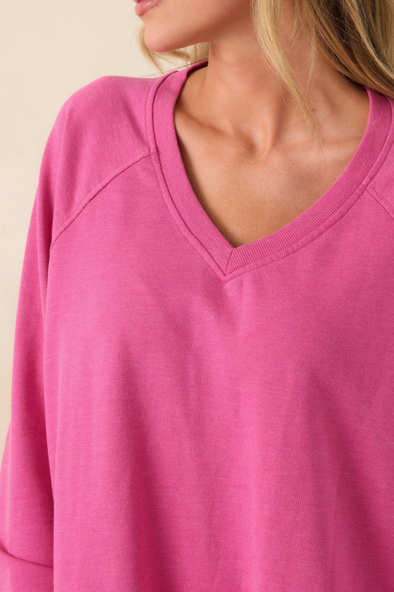 Z Supply Pink Cotton Modern V-Neck Weekender Product Image