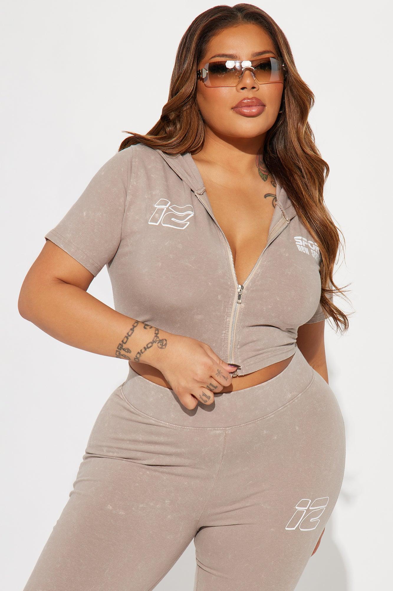 Stay Sporty Washed Hoodie - Taupe/combo Product Image