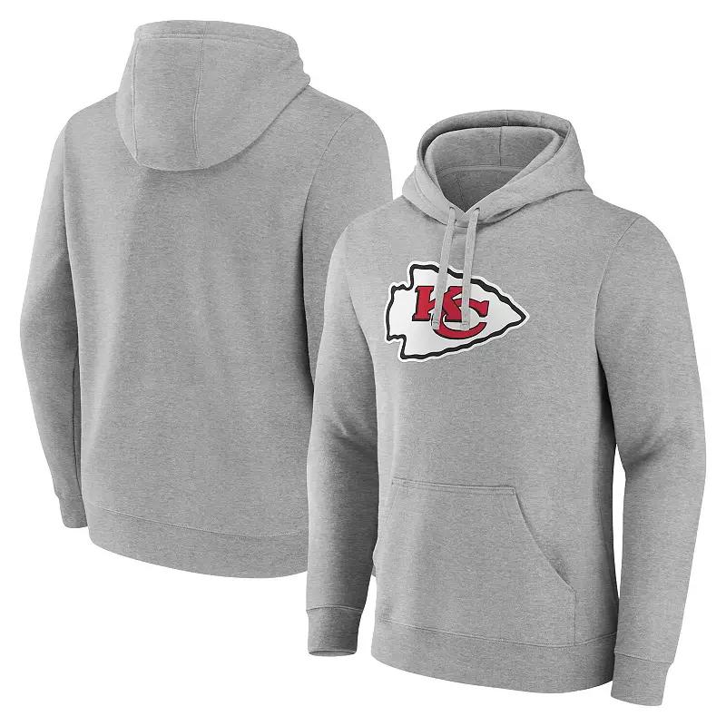 Men's Fanatics Heather Gray Kansas City Chiefs Deliver Fleece Pullover Hoodie,  Product Image