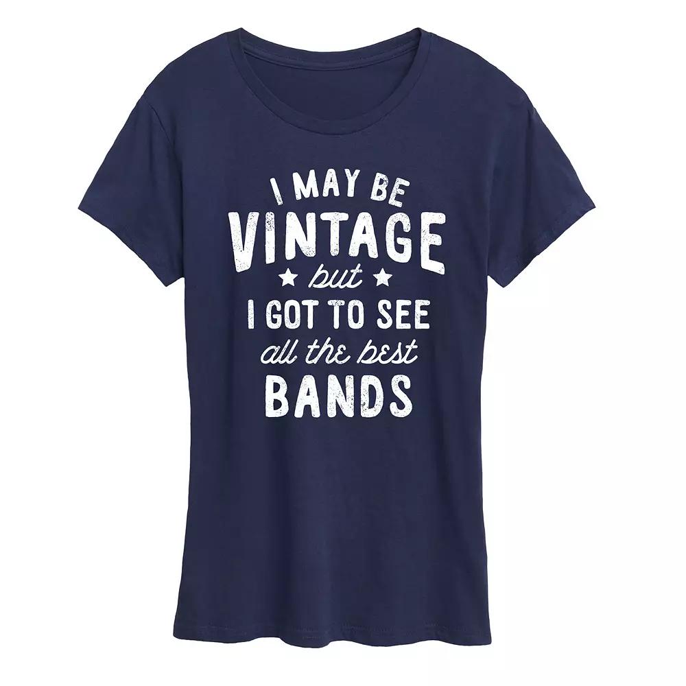 Women's I May Be Vintage Best Bands Graphic Tee,  Product Image