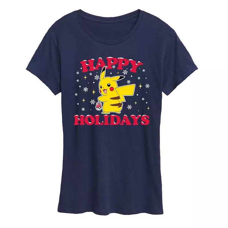 Women's Pokemon Happy Holidays Tee, Girl's,  Product Image
