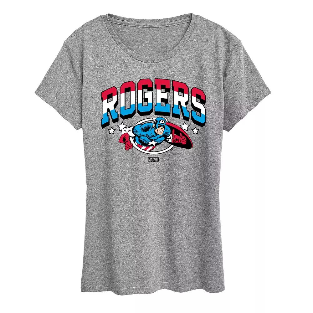 Women's Marvel Captain America Rogers Graphic Tee,  Product Image
