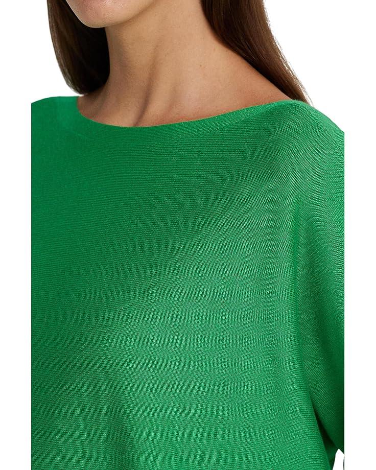 Floral Stretch Cotton Boatneck Tee Product Image