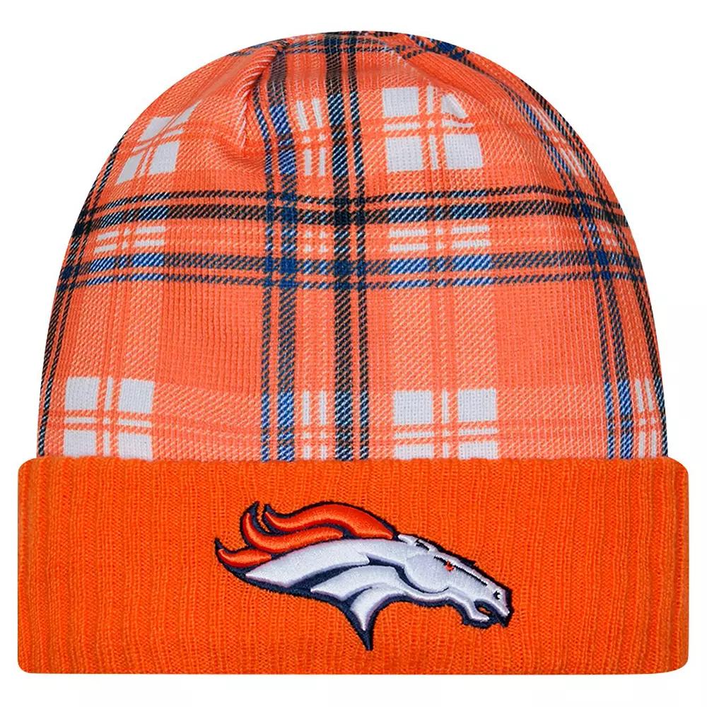 Men's New Era  Orange Denver Broncos Sideline Statement Cuffed Knit Hat Product Image