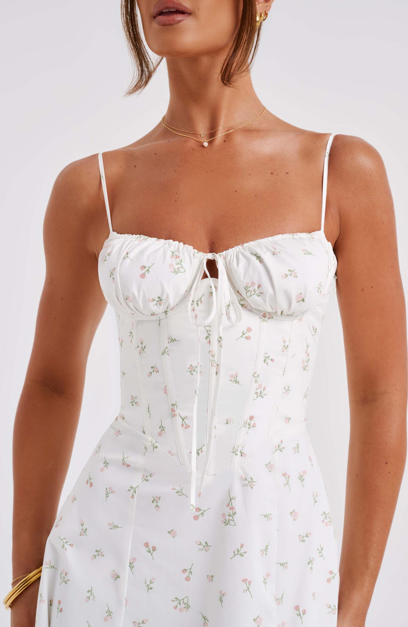 Deanna Midi Dress - Blush Floral Print Product Image