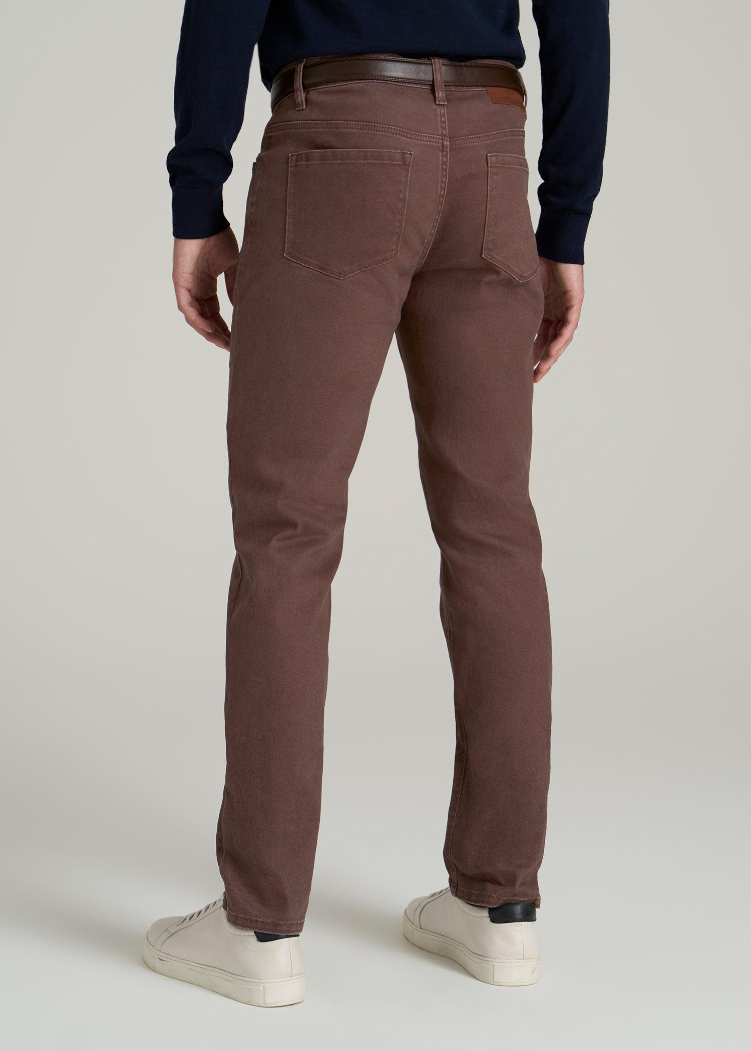 Carman Tapered Fit Colored Jeans for Tall Men in Dark Toffee Male Product Image