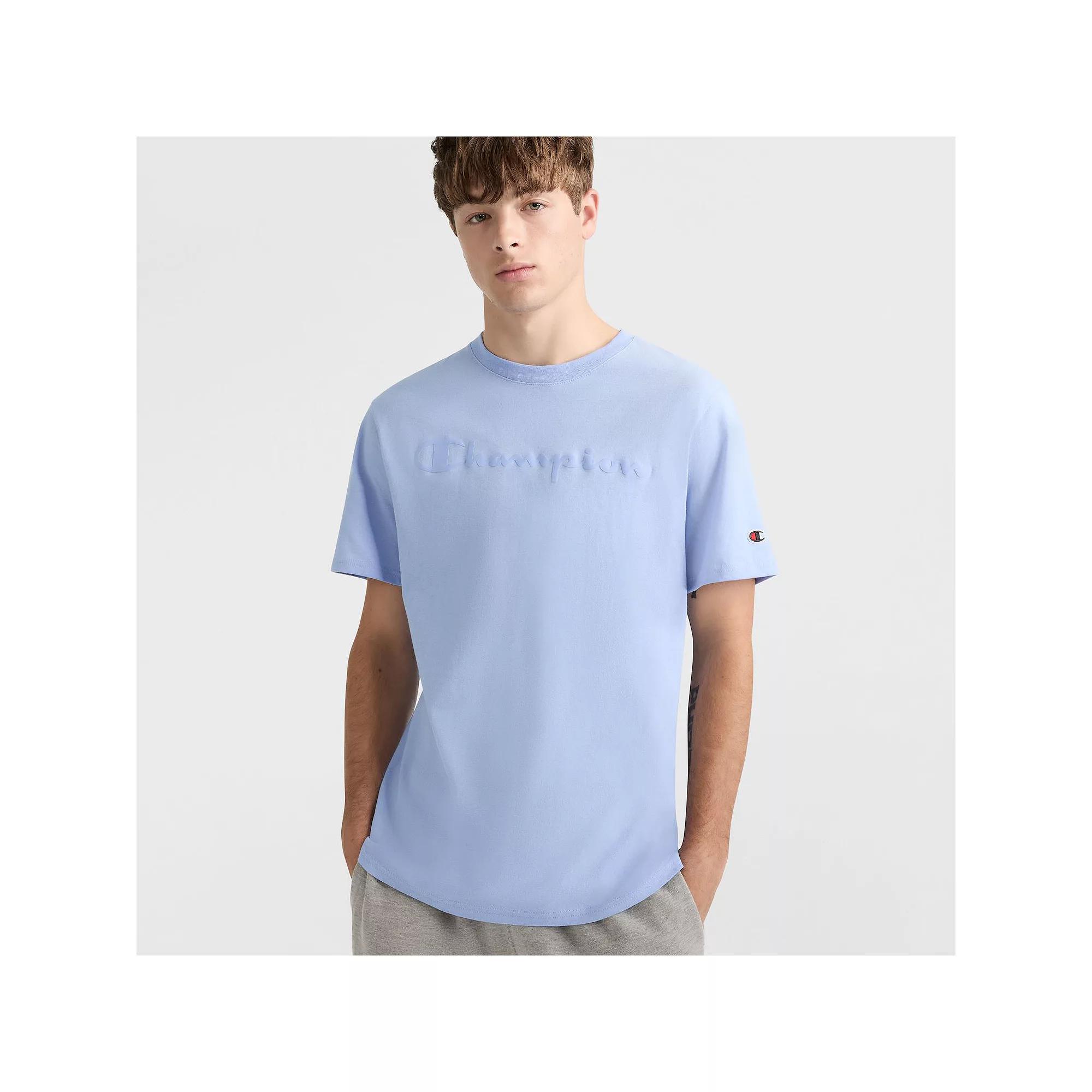 Men's Champion® Logo Tee, Size: Medium, Silver Blue Product Image
