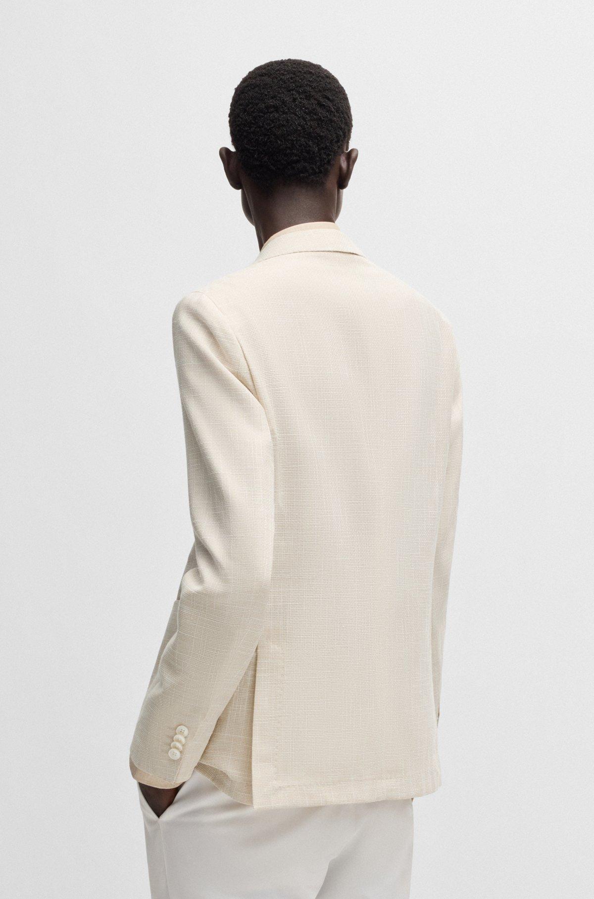 Slim-fit blazer in micro-patterned fabric Product Image