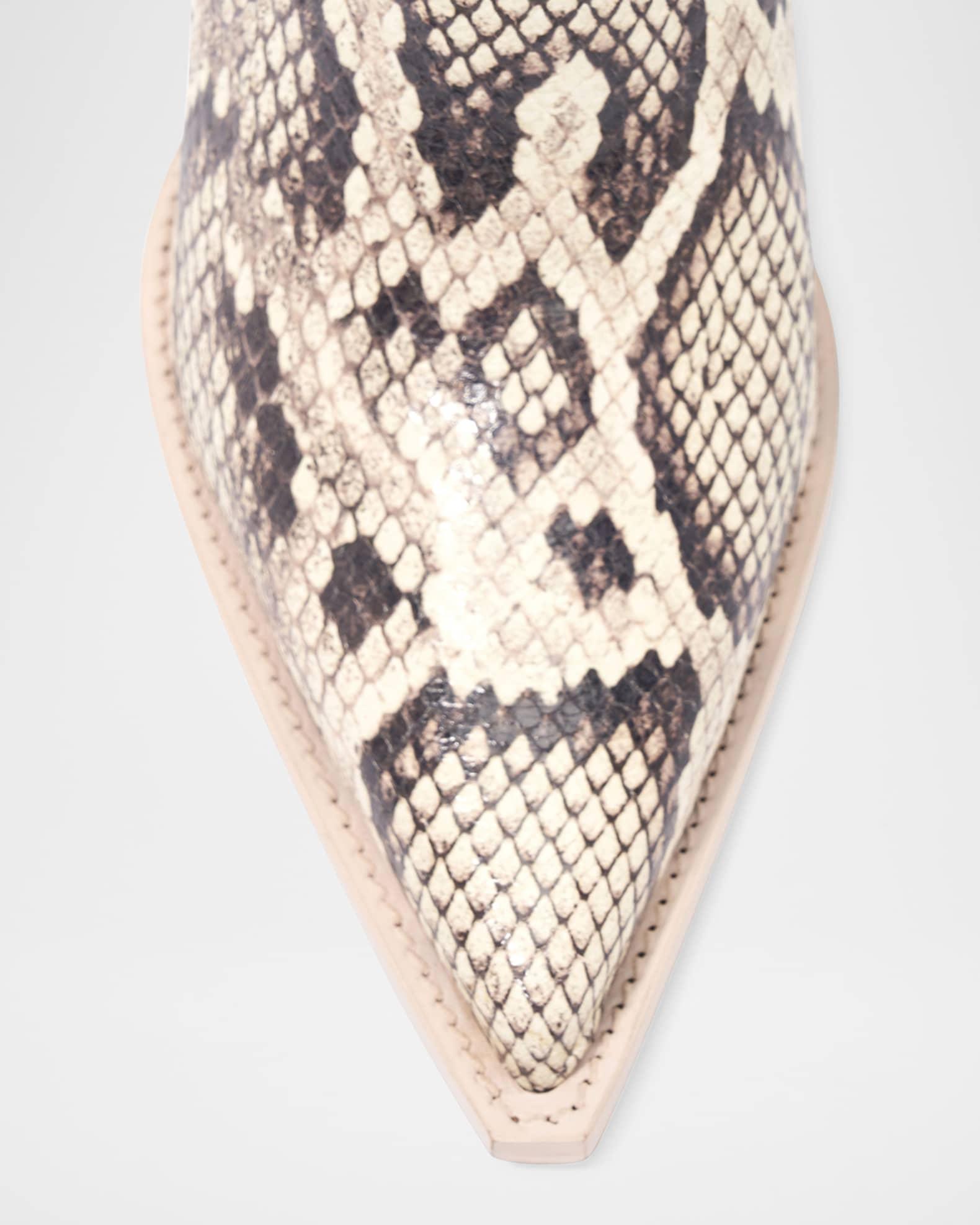 Kelley Python-Embossed Western Mule Pumps Product Image