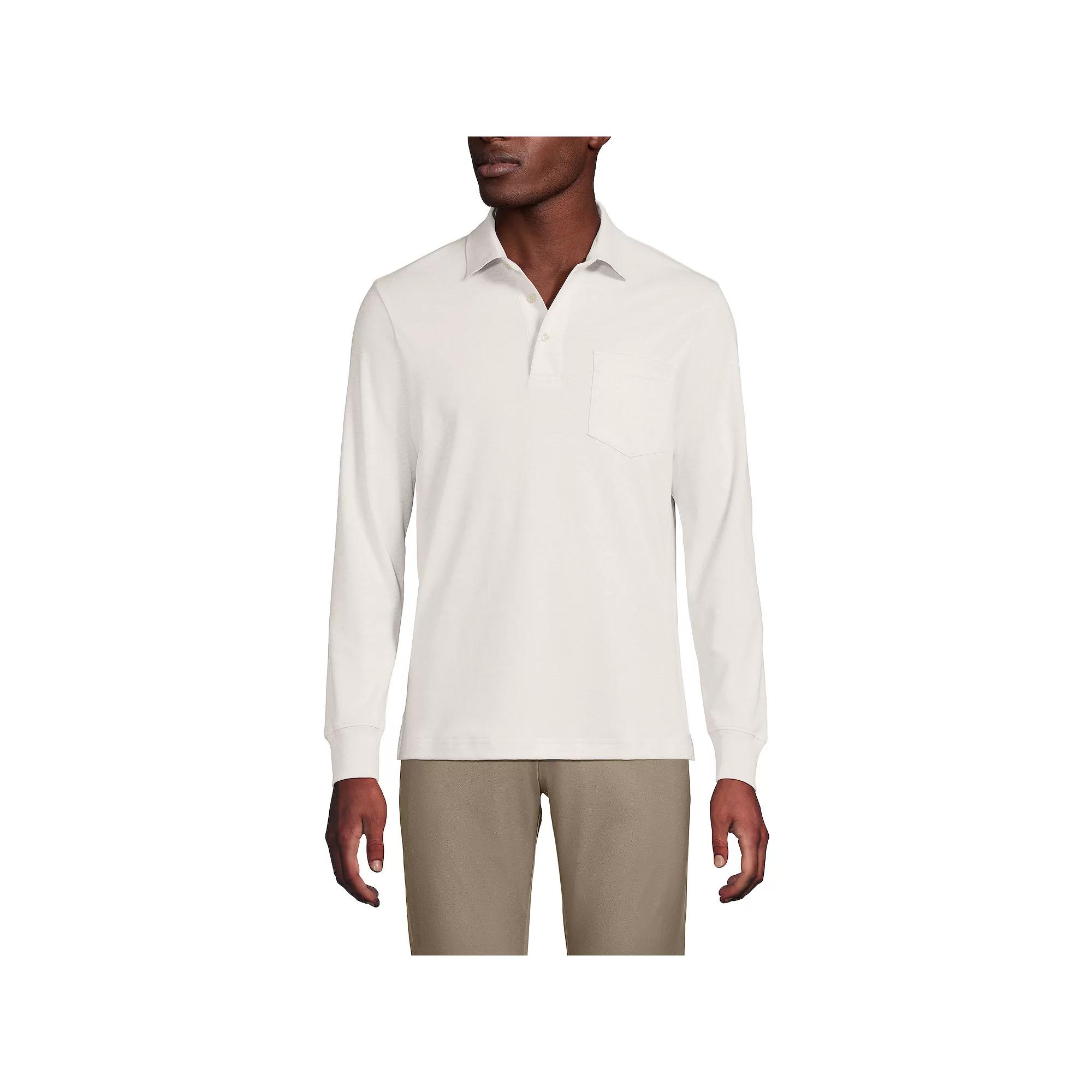 Men's Lands' End Classic-Fit Super Soft Supima Pocket Polo,  Product Image