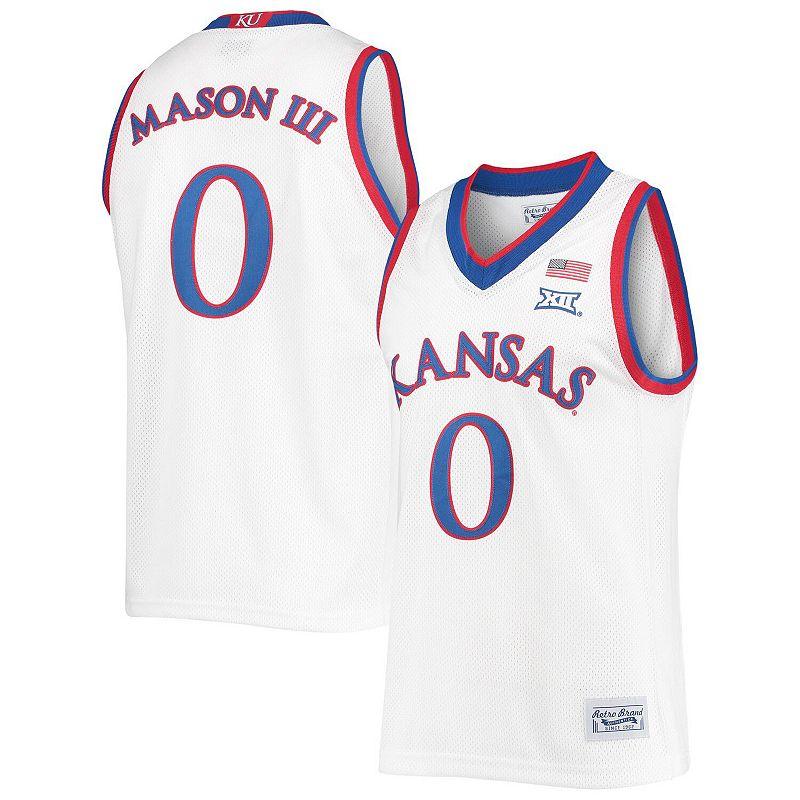 Mens Original Retro Brand Frank Mason III Kansas Jayhawks Commemorative Classic Basketball Jersey Product Image