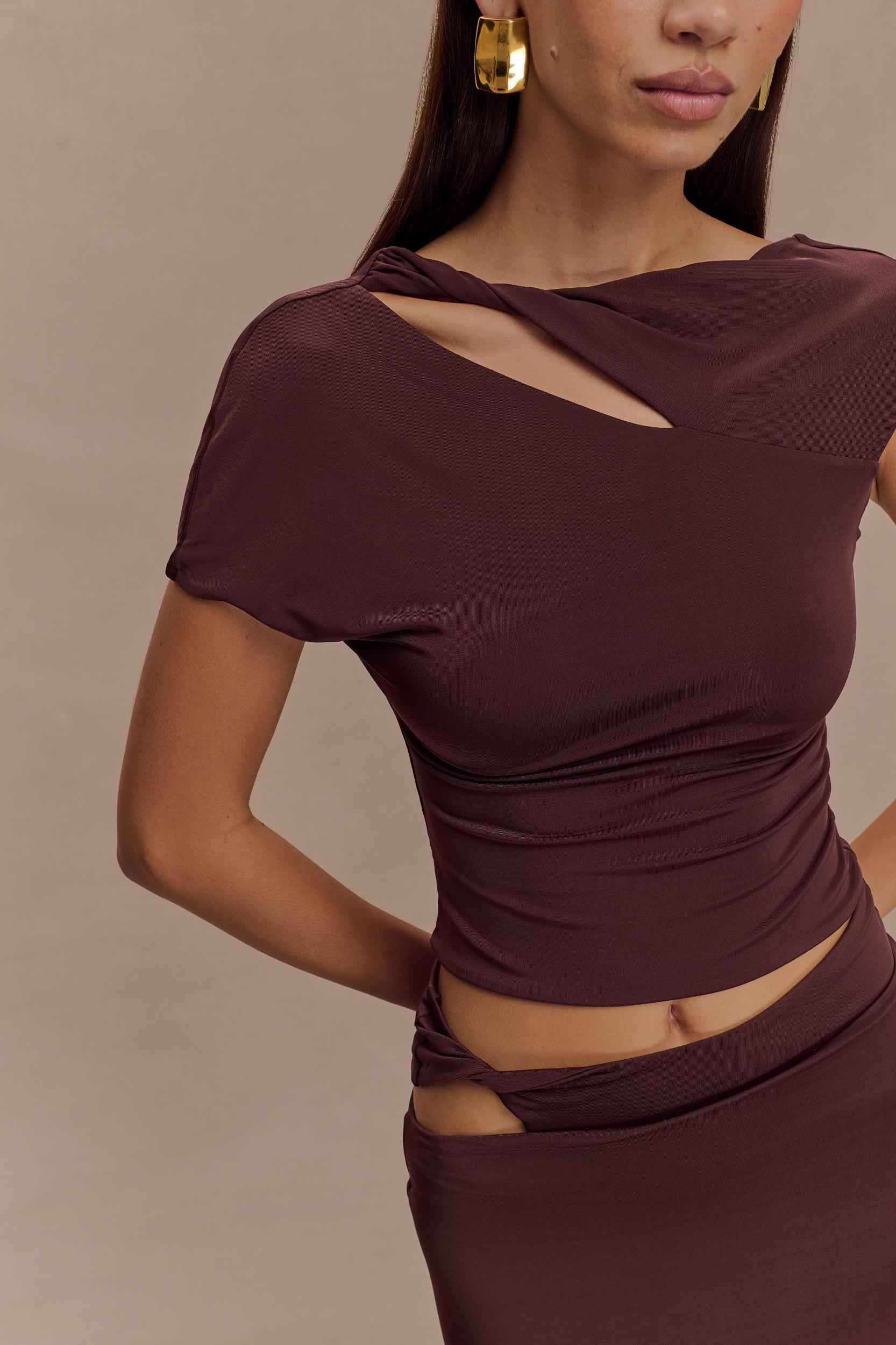 Haven Slinky Twist Top - Chocolate Product Image