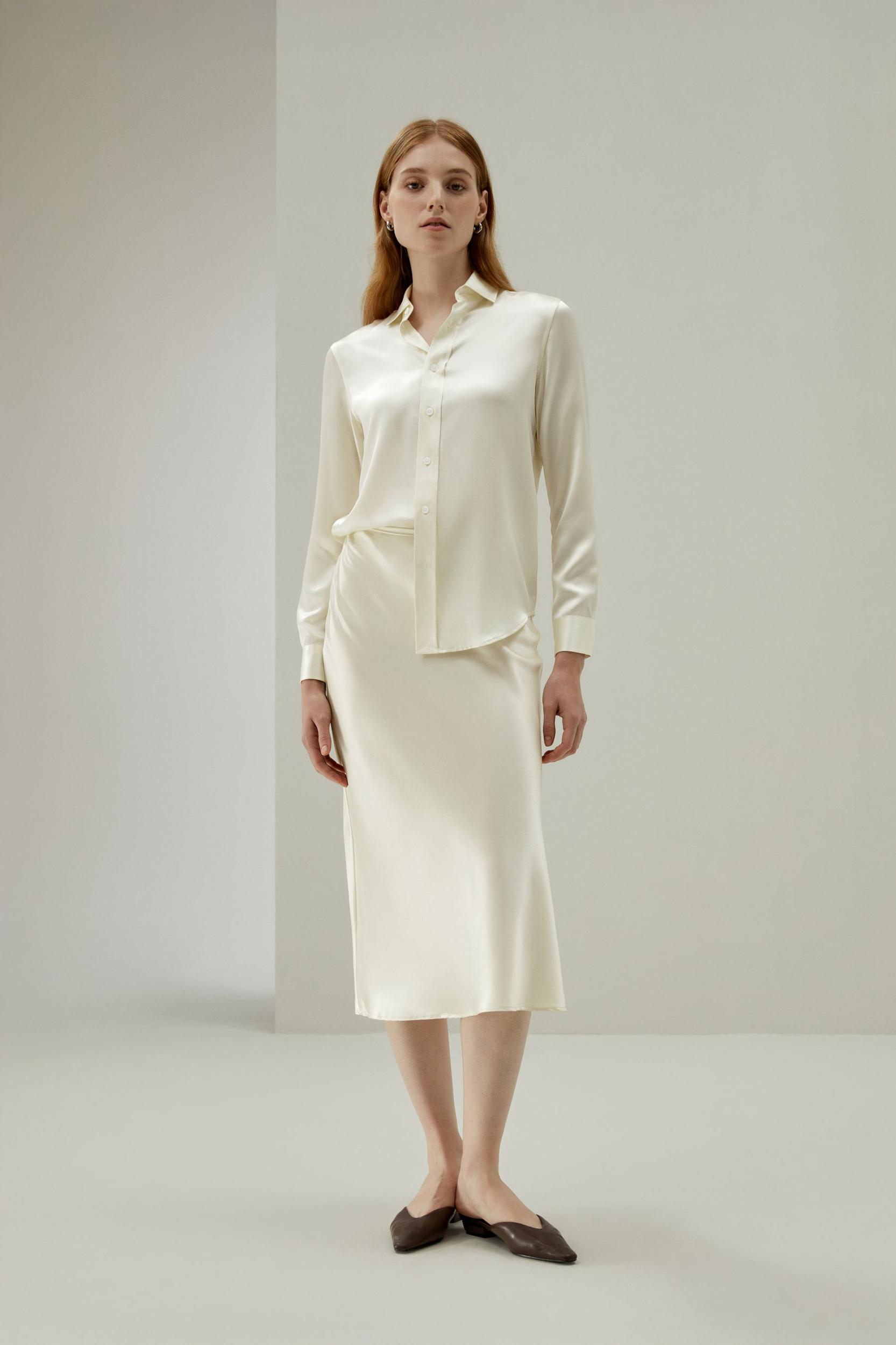 LILYSILK Silk Skirt Pleated - for Women - Black 100% Silk - Luxurious Bias Cut Skirt 16 Product Image