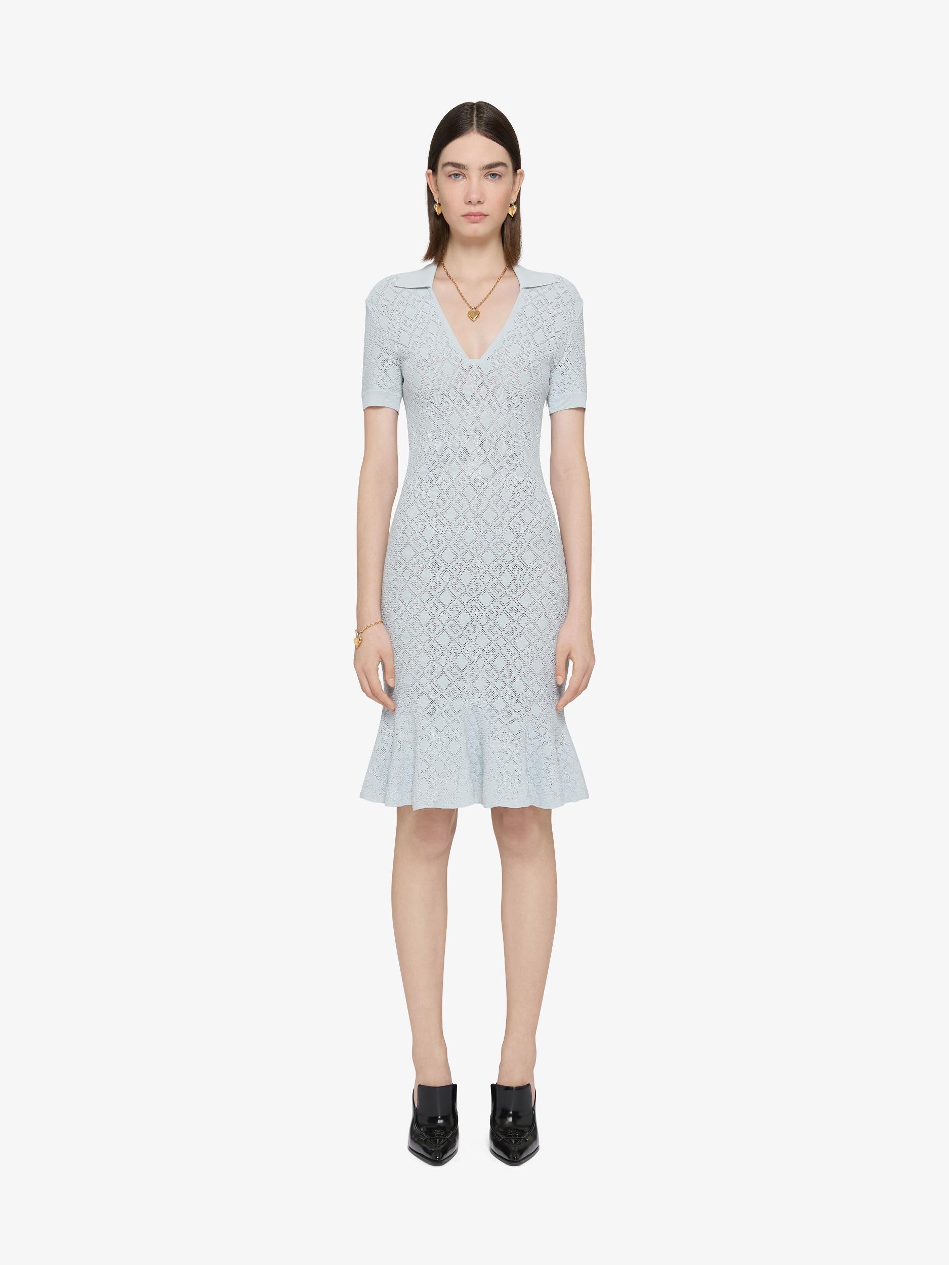 Polo dress in monogram 72 jacquard Product Image